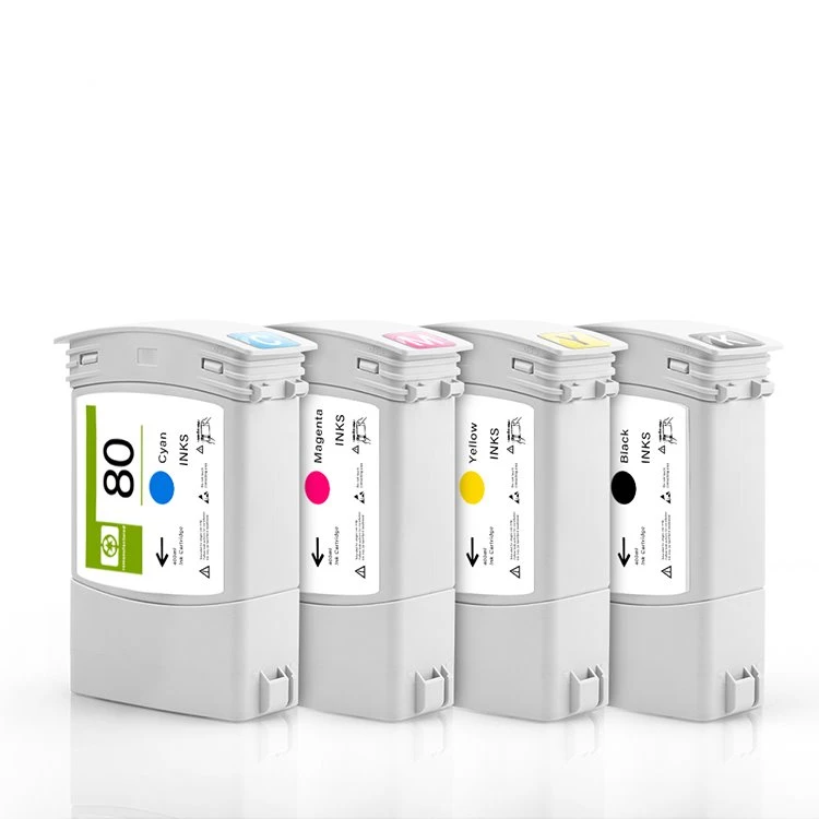 350ML HP80-kompatible blekkpatroner for HP Designjet 1050 1055-skriver
